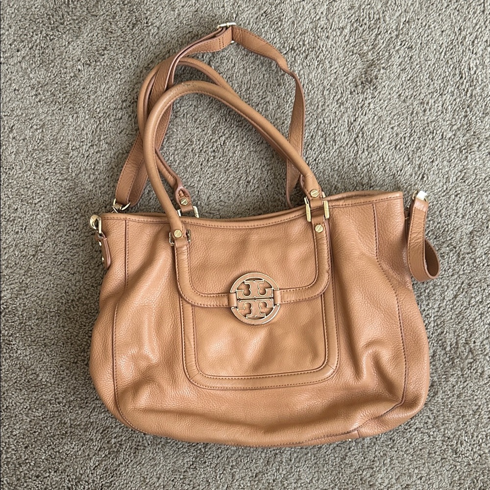 Tory Burch Brown Leather Shoulder Bag